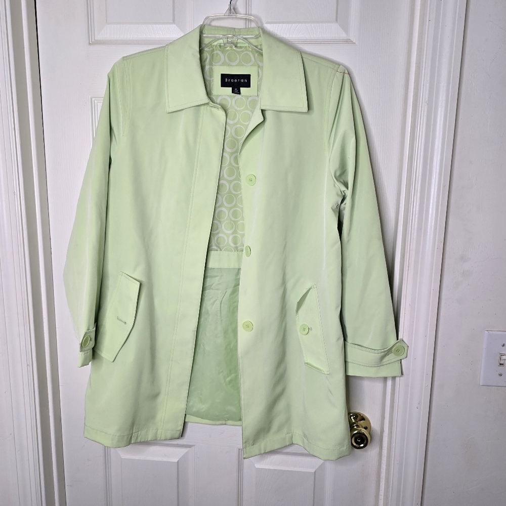 Braetan Light Green Lined Women's Jacket Button‎ Front M